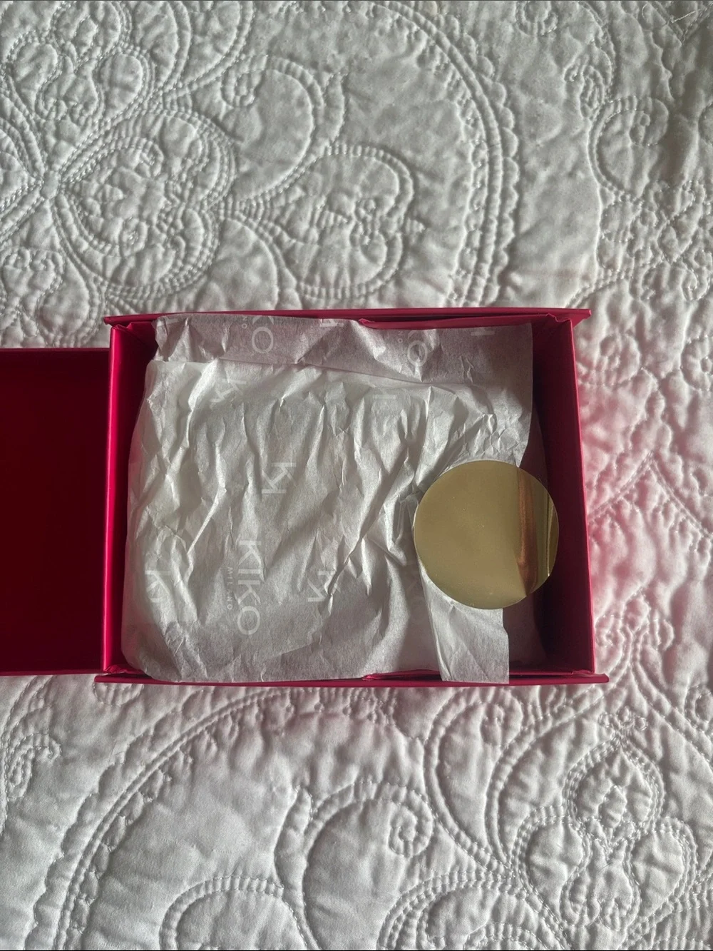 Kiko Milano Makeup Palette Box in Hot Pink with Gold Accent